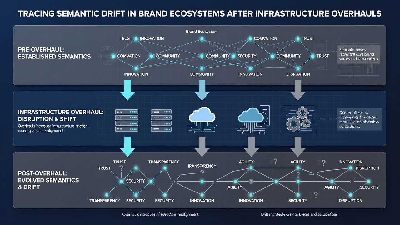 Visualization of brand ecosystem adjustments after platform infrastructure updates